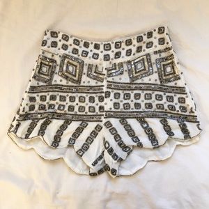 Jens Pirate Booty hand beaded silk shorts